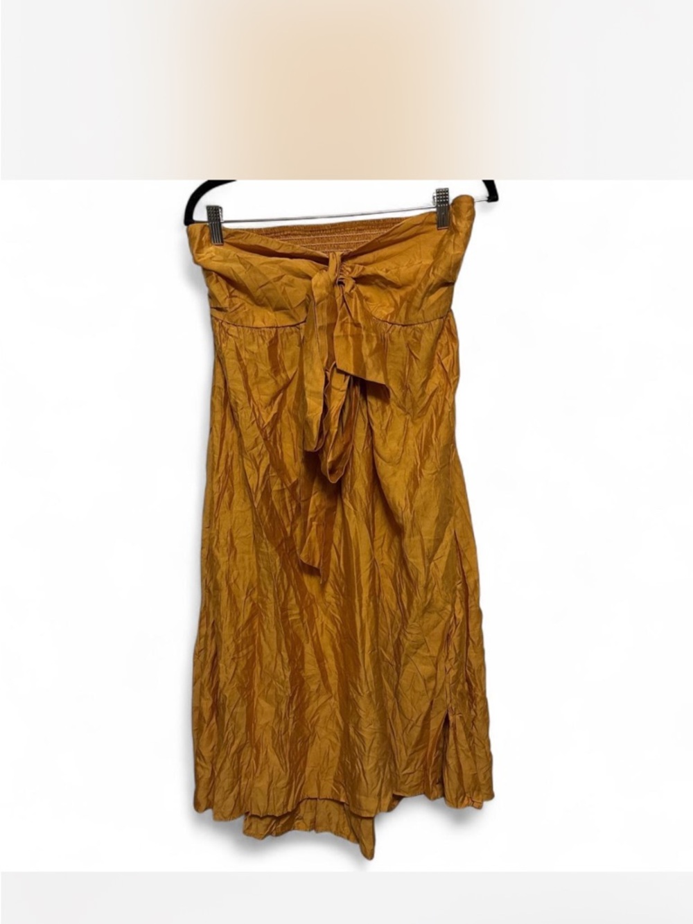 Cupshe Mustard Tie-Front dress